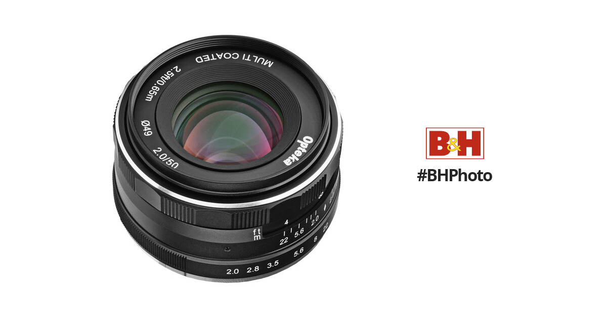 Opteka 50mm f/2 Lens for Fujifilm X OPTM5020F B&H Photo Video