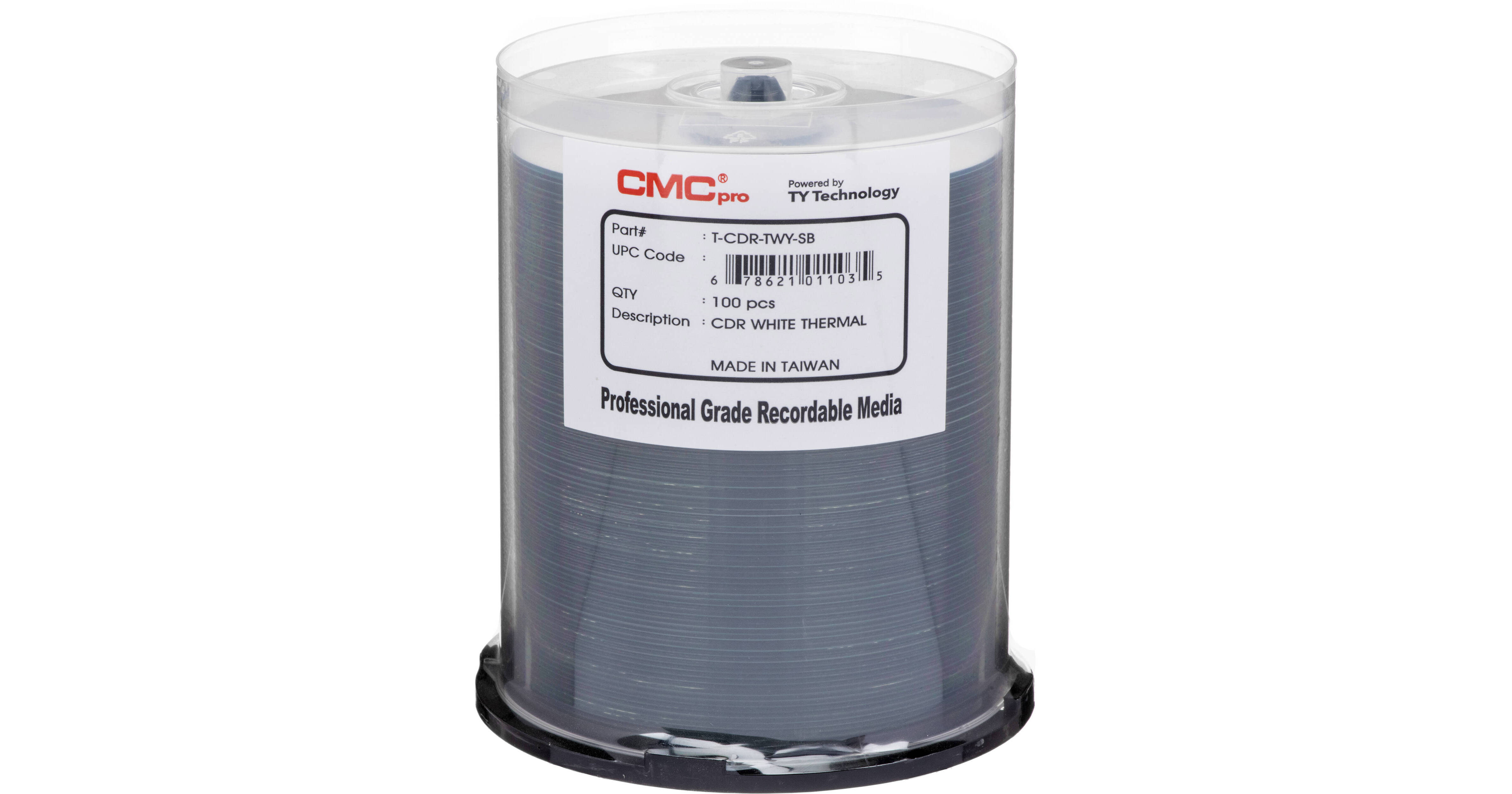 CMC Pro 700MB White Thermal Printable Disc TCDR-TWY-SB B&amp;H Photo