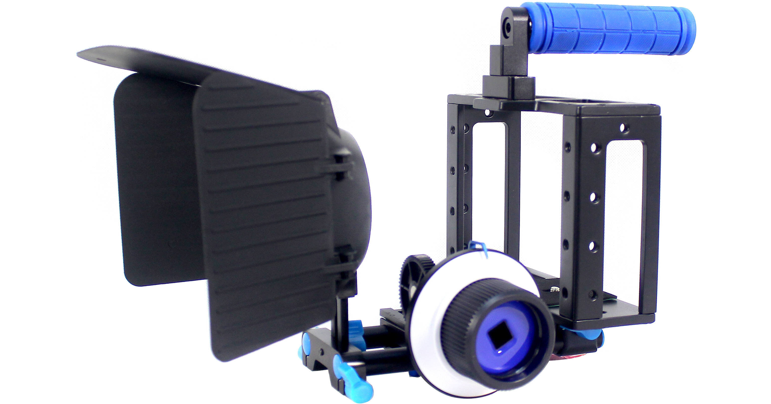 Ivation Video Cage with Handle and Follow Focus for DSLR and