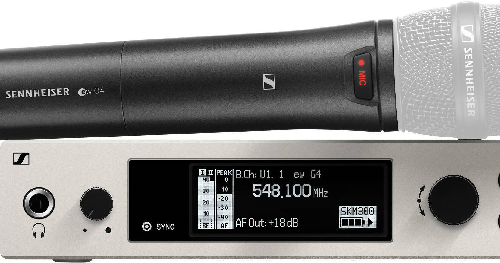 Sennheiser EW 300 G4-Base SKM-S Wireless Handheld Microphone System with No  Mic Capsule (GW1: 558 to 608 MHz)