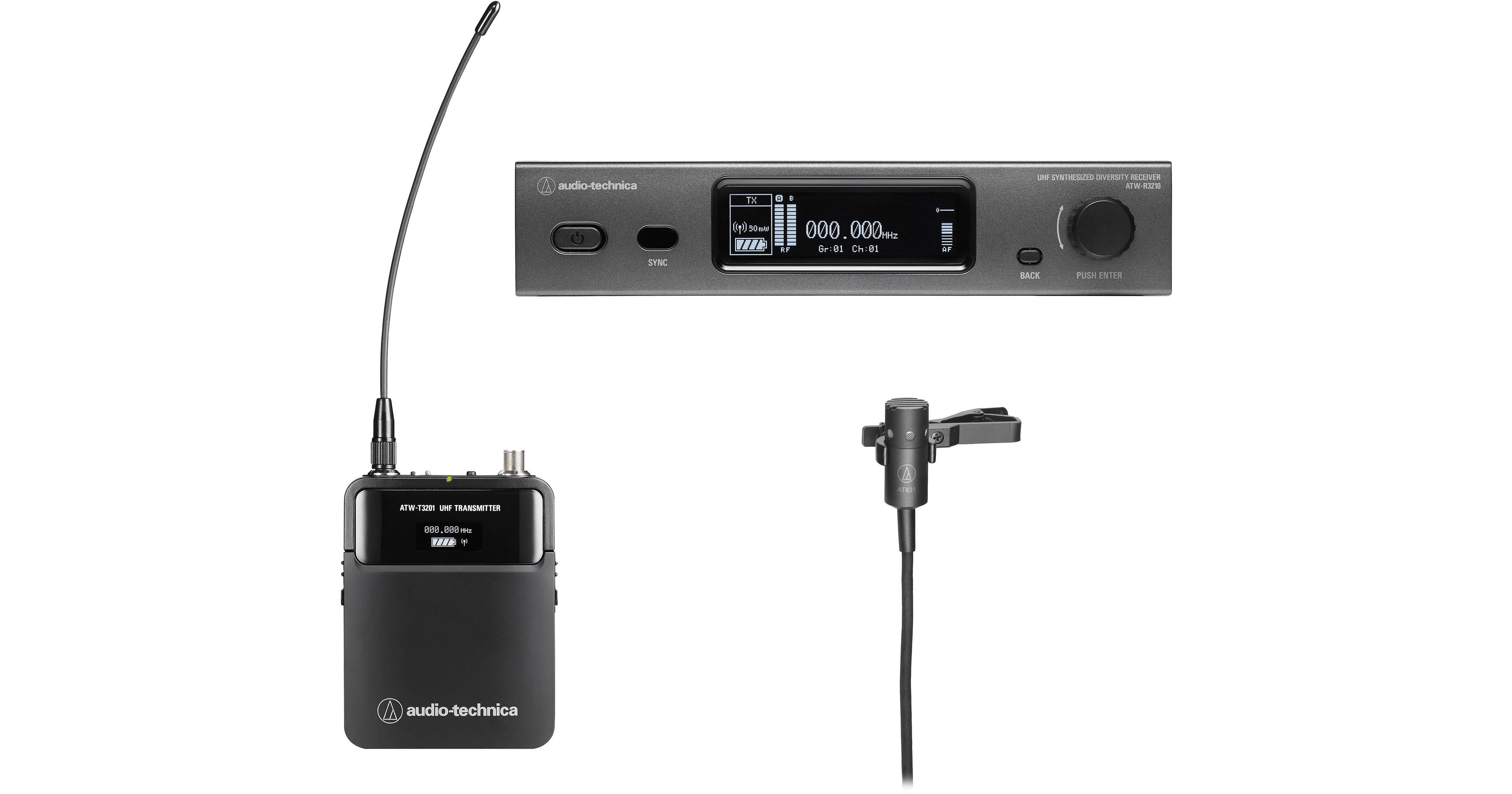 Audio Technica ATW-3211-831DE2 3000 Wireless Lavalier Mic System