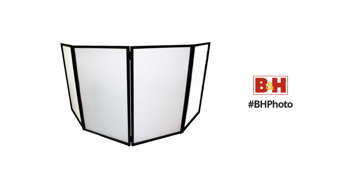 PRORECK DJ Foldable Facade Portable Event Booth Panels 4 Detachable Black  Metal Frame Projector Display Scrim Panel with Carry Bag (black and white)  : : Musical Instruments