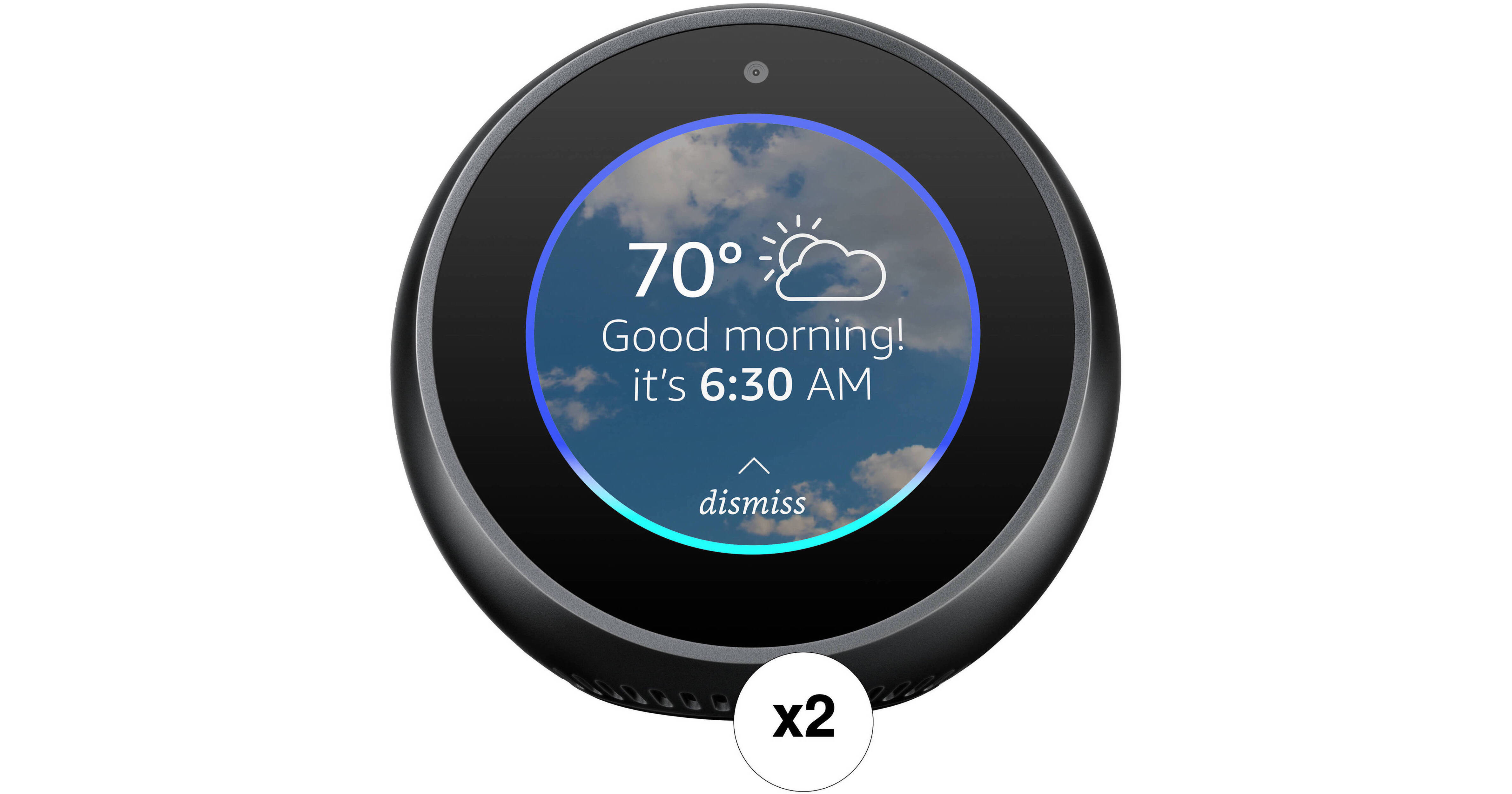 Amazon Echo Spot Pair Kit (Black) B&H Photo Video