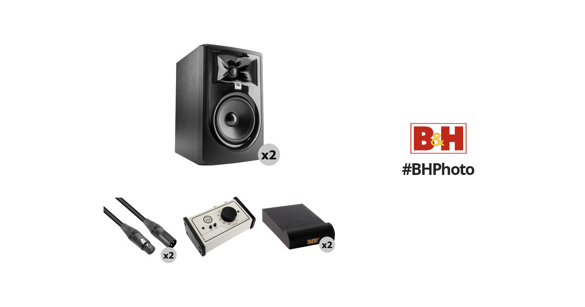 JBL 305P MkII - Studio Monitor Kit with Passive Monitor Controller, Speaker  Pads, and Cables