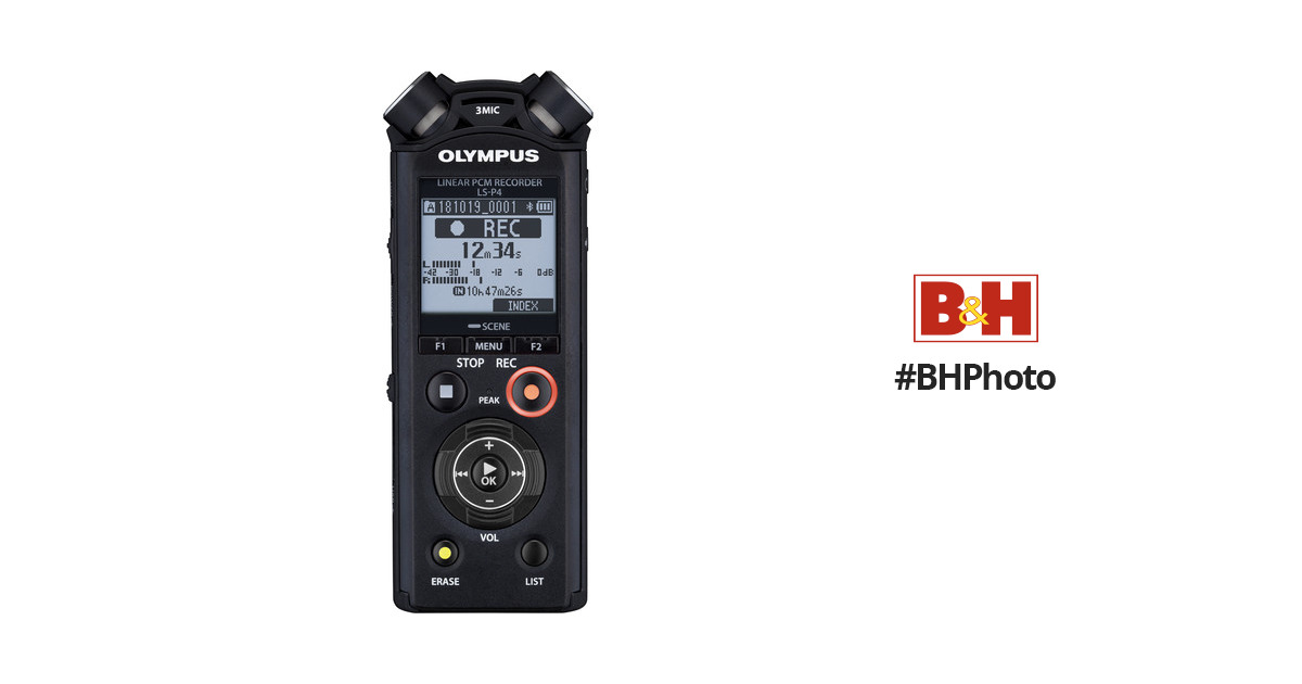 Olympus LS-P4 Audio Recorder V409160BU000 B&H Photo Video
