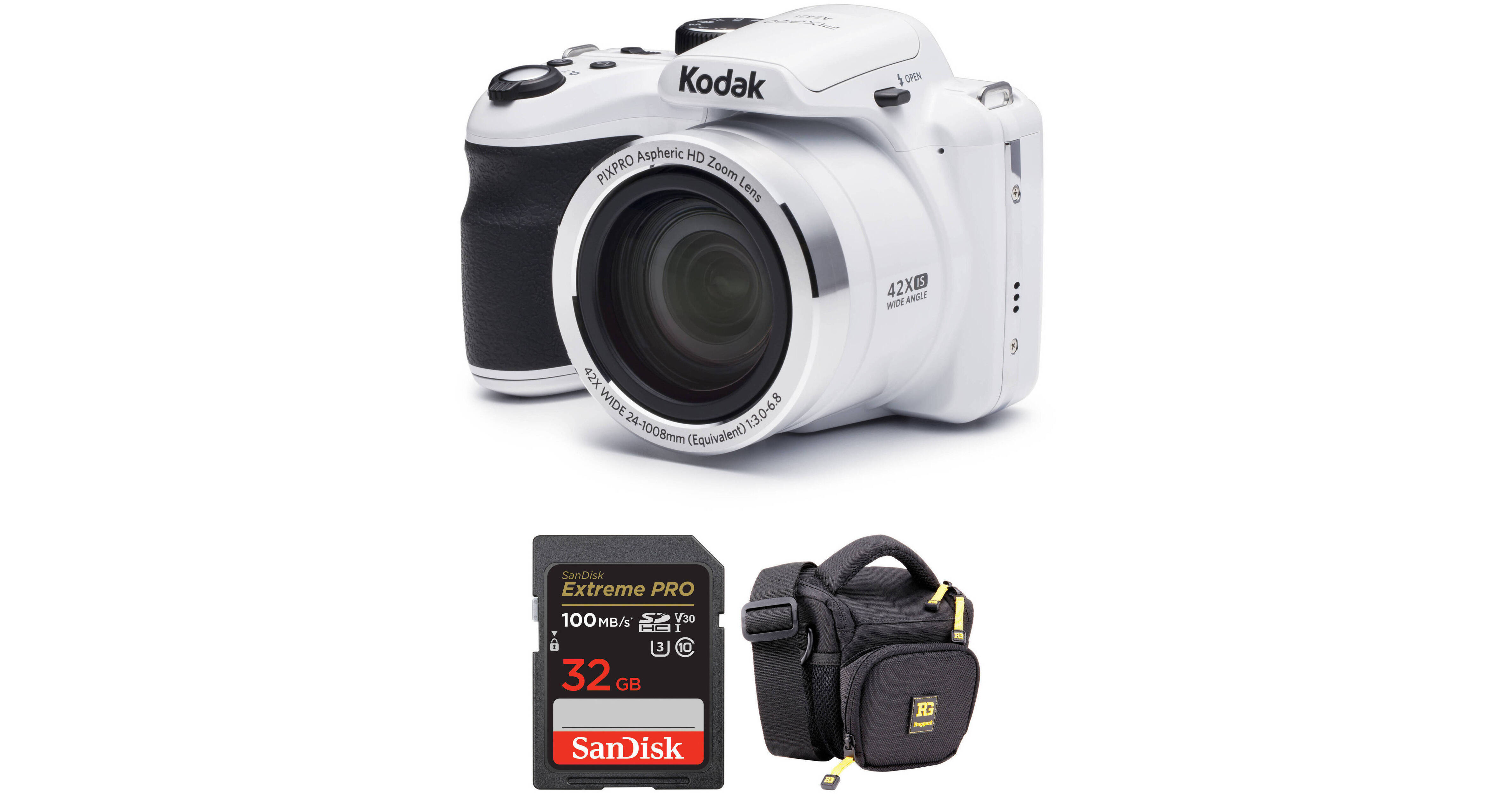Kodak PIXPRO AZ421 Digital Camera with Accessory Kit B&H Photo