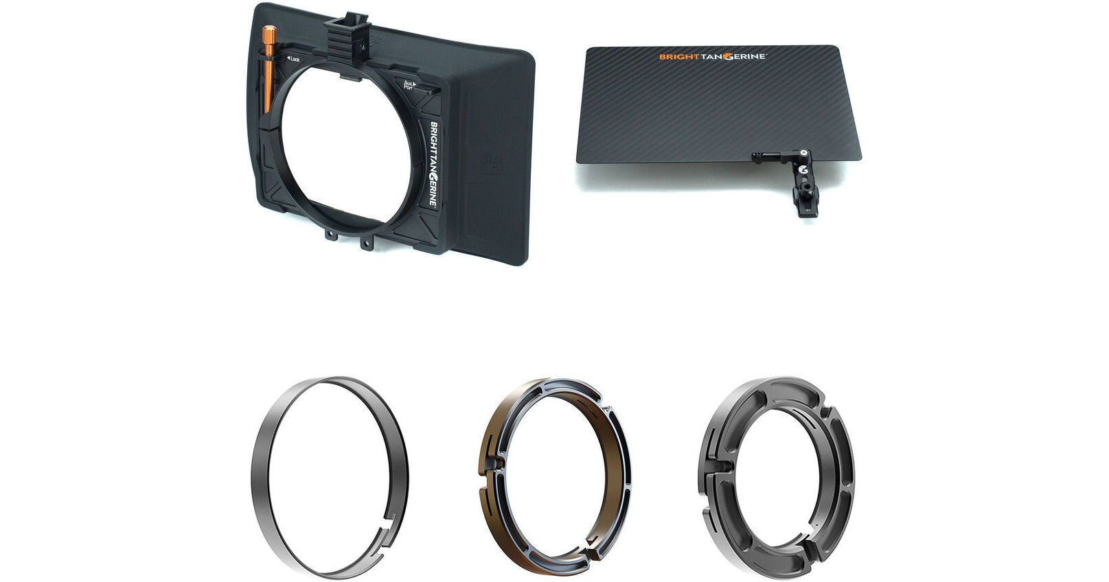 Bright Tangerine MISFIT ATOM 2-Stage Matte Box Kit with Three Clamp-On Rings