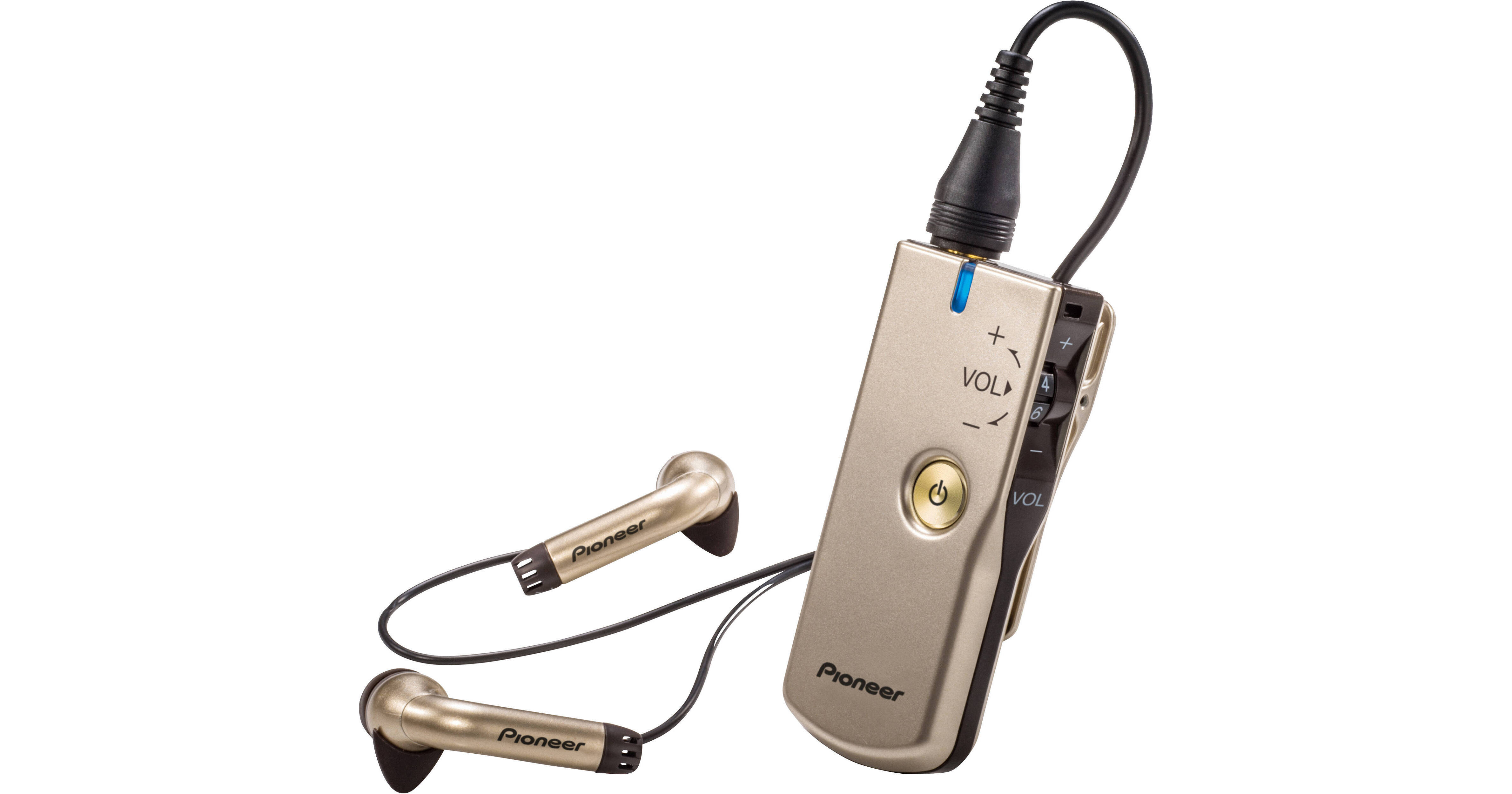 Pioneer Nani Personal Sound Amplifier with in-Ear Headphones Champagne Gold PHA-M70 G