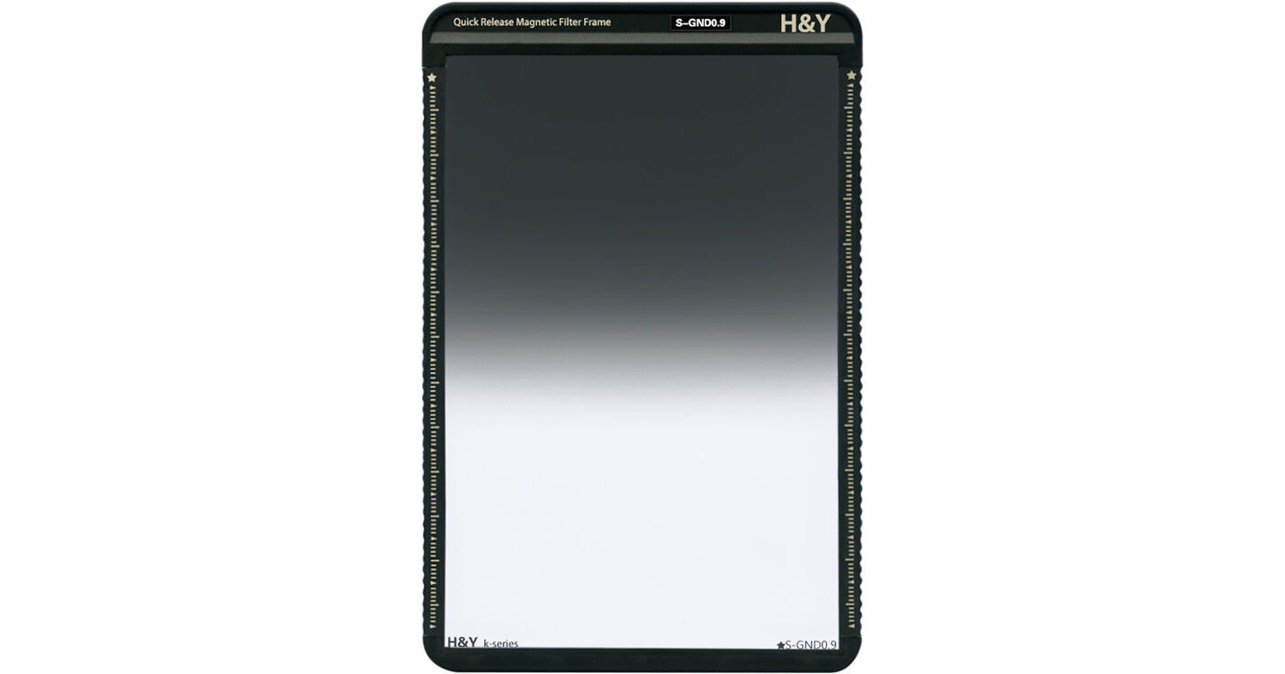 H&Y Filters 100 x 150mm K-Series Soft-Edge Graduated Neutral Density 0.9  Filter (3 Stops) w/Quick Release Magnetic Filter Frame