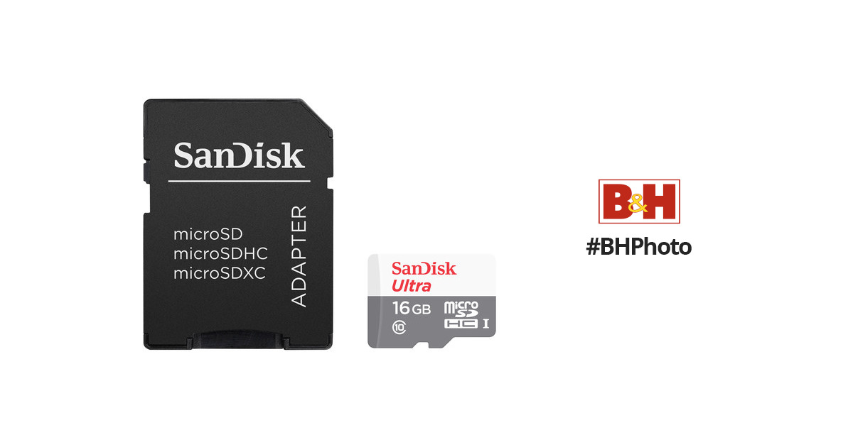 SanDisk Ultra PLUS 16GB microSD Card, Class 10, Mobile