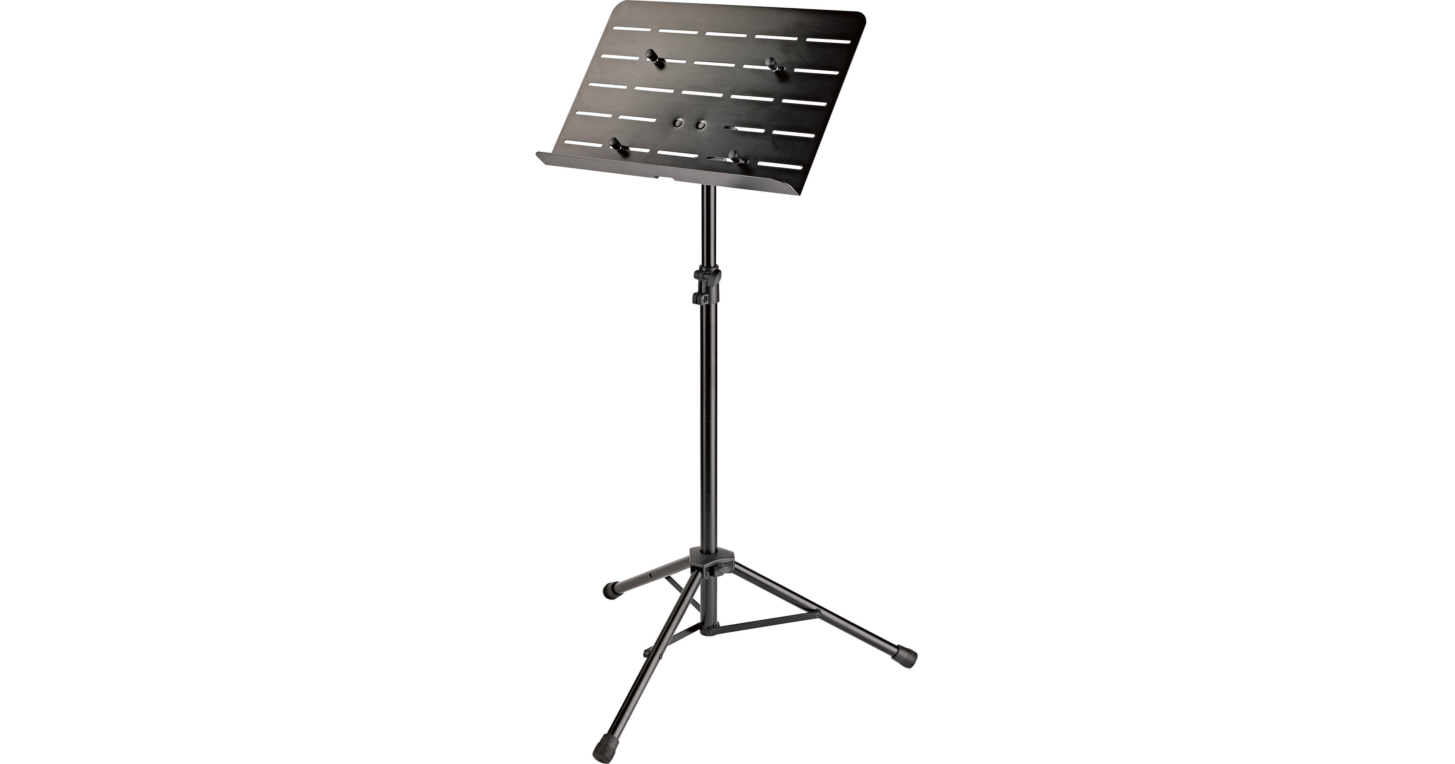 K&M 11965 Leggio per orchestra con porta tablet Leggio a Cartella Rigida