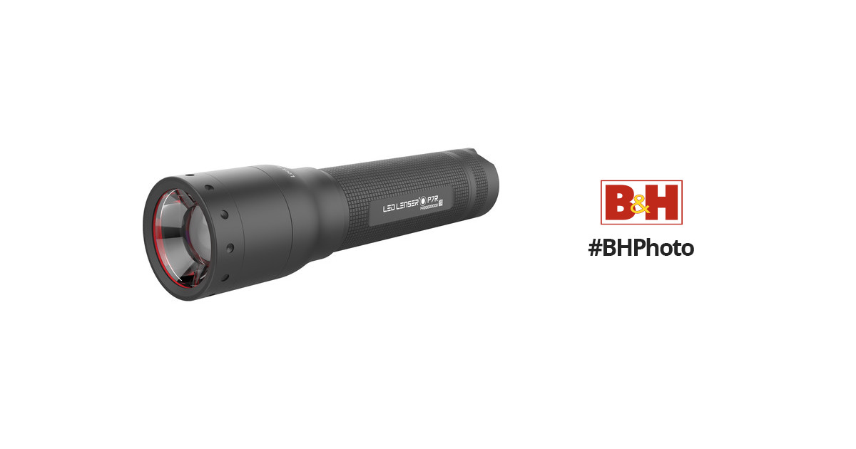 LEDLENSER P7R Rechargeable LED Flashlight (Black) 880358 B&H