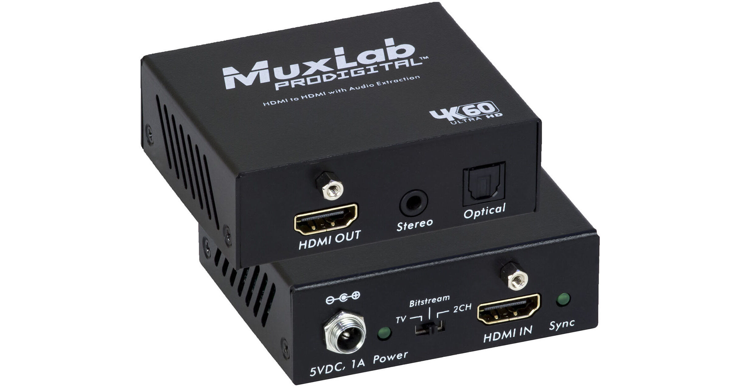 MuxLab 4K/60 HDMI To HDMI Extender With Audio Extraction 500436