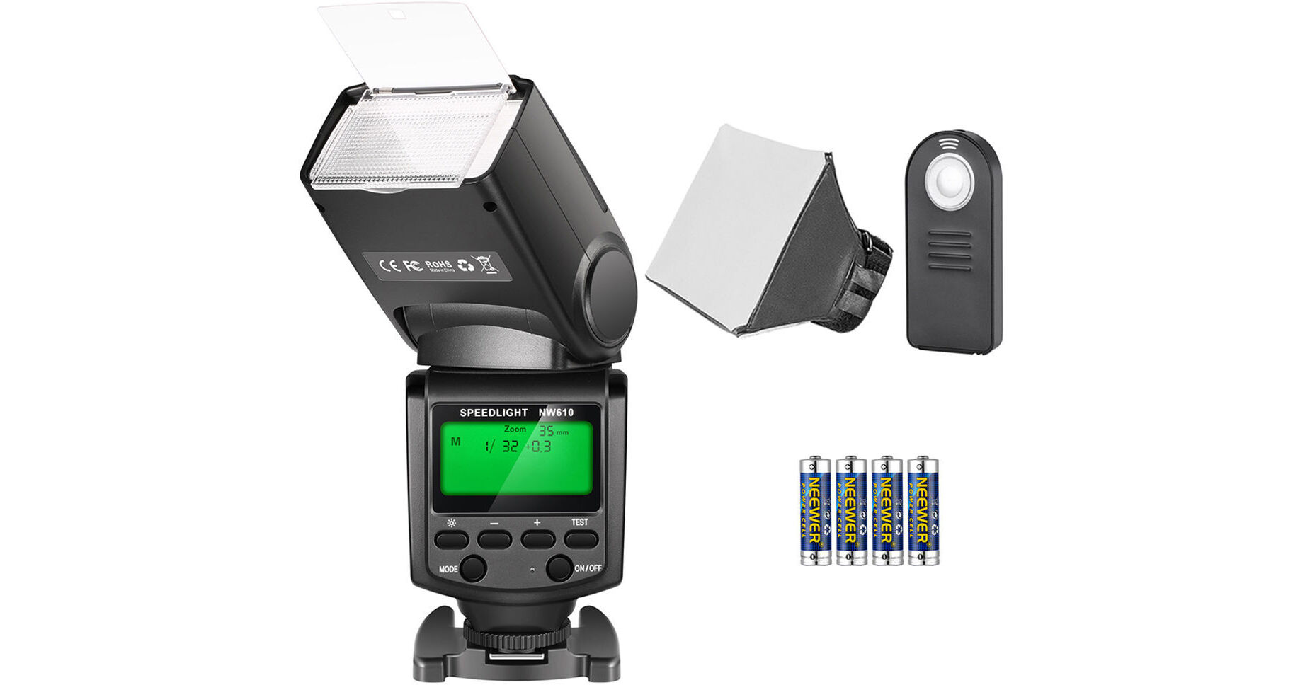 Neewer NW610 Manual Flash with Shutter Remote, Softbox, 90091248