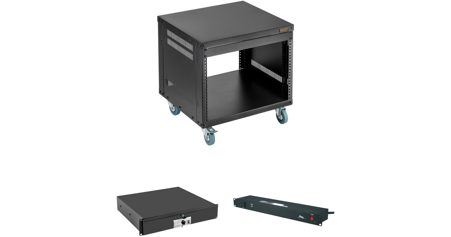 Auray ERS-8U Equipment Rack with Drawer and Power Conditioner