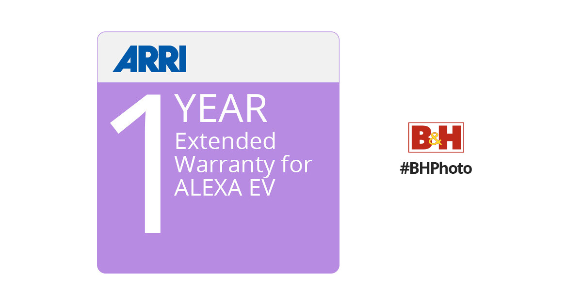 ARRI ALEXA EV Extended Warranty 1 Year 10.0000038 B&H Photo Video