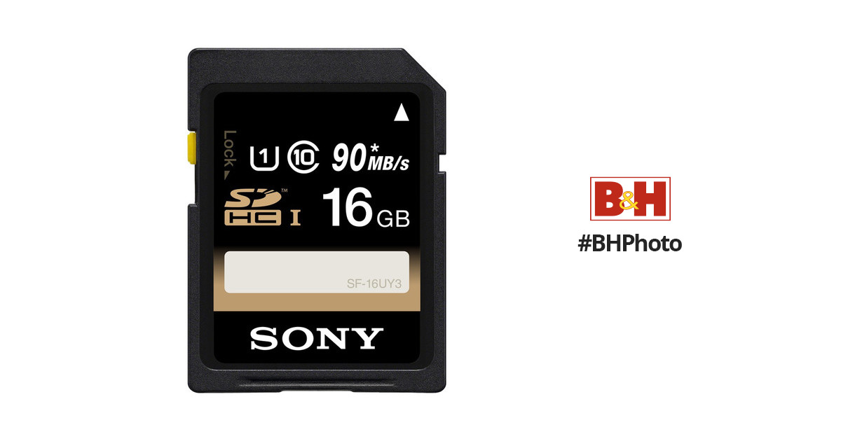 Sony 16GB SF-UY3 Series UHS-I SDHC Memory Card SF-16UY3/TQ BH
