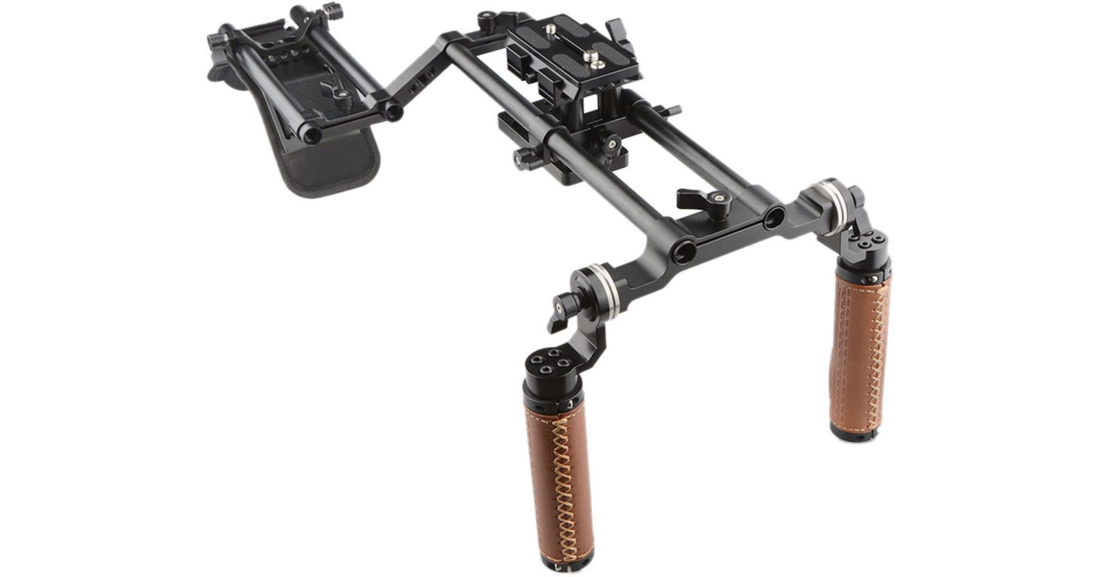 CAMVATE DSLR Shoulder Mount Rig with Dual Handgrip Support C1769