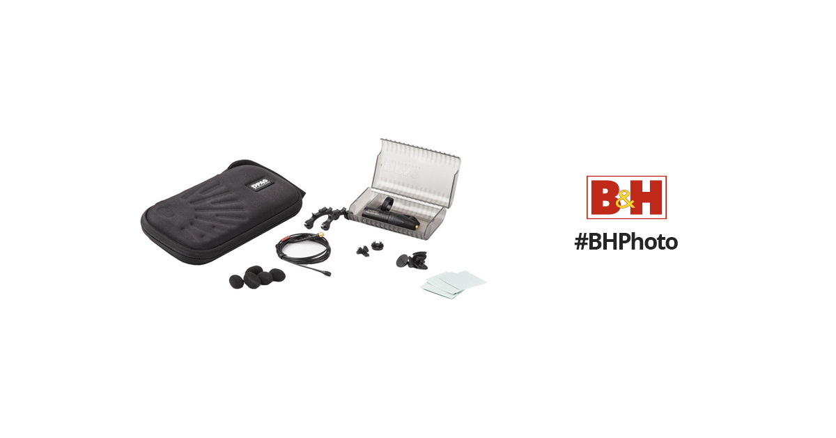 DPA Microphones 4060 CORE Normal-Sensitivity Omni Lavalier Microphone with  Instrument Accessories Kit (Black)