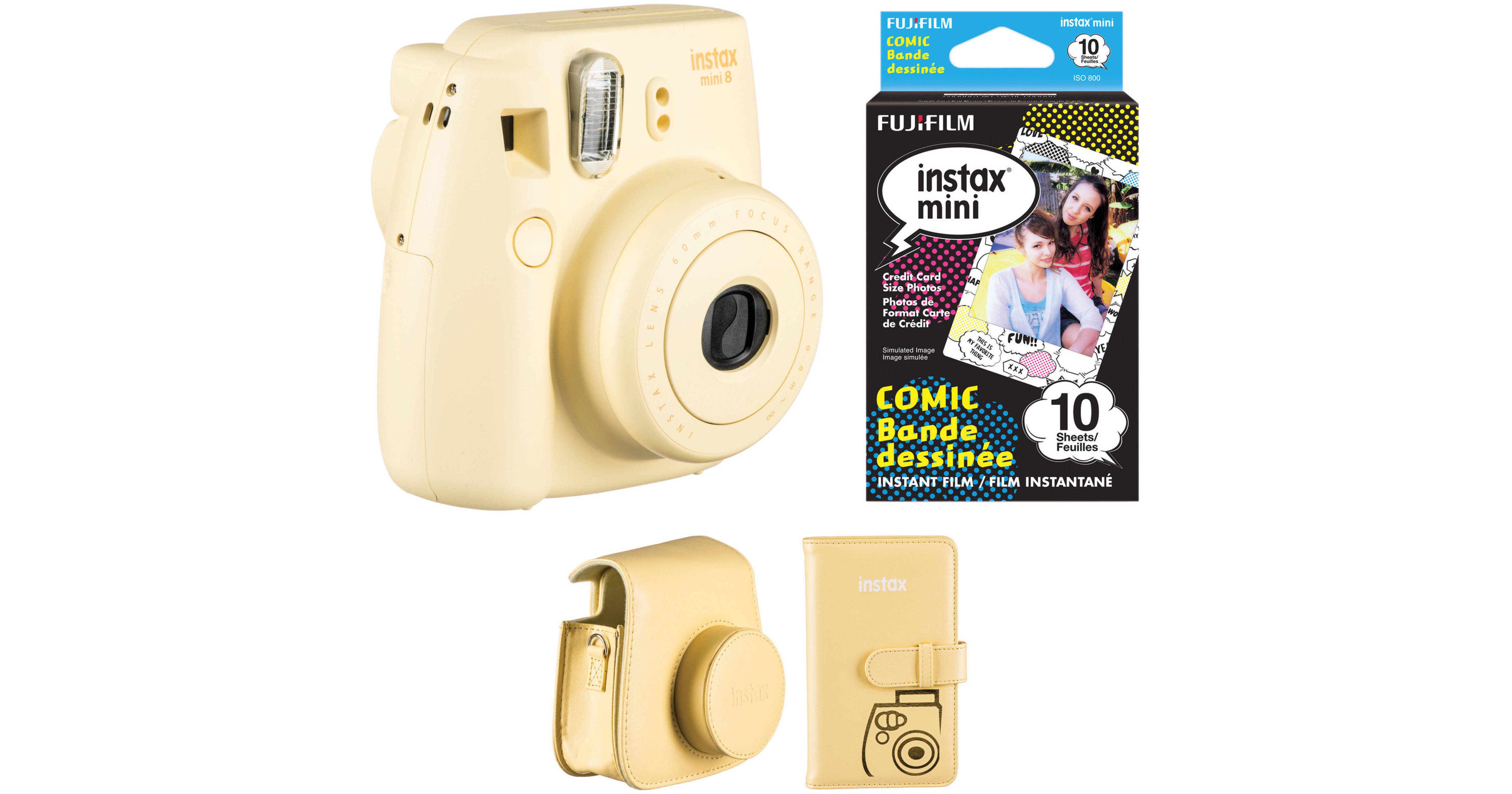 Fujifilm Instax Mini 8 Instant Film Camera Yellow + 20 Sheets + Varta  VAR160728 Rechargeable Battery Charger price in Bahrain, Buy Fujifilm Instax  Mini 8 Instant Film Camera Yellow + 20 Sheets +