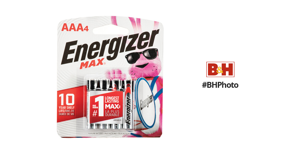 Energizer AAAA/E96 1.5V Alkaline Batteries (2-Pack) AAAA E96 B&H