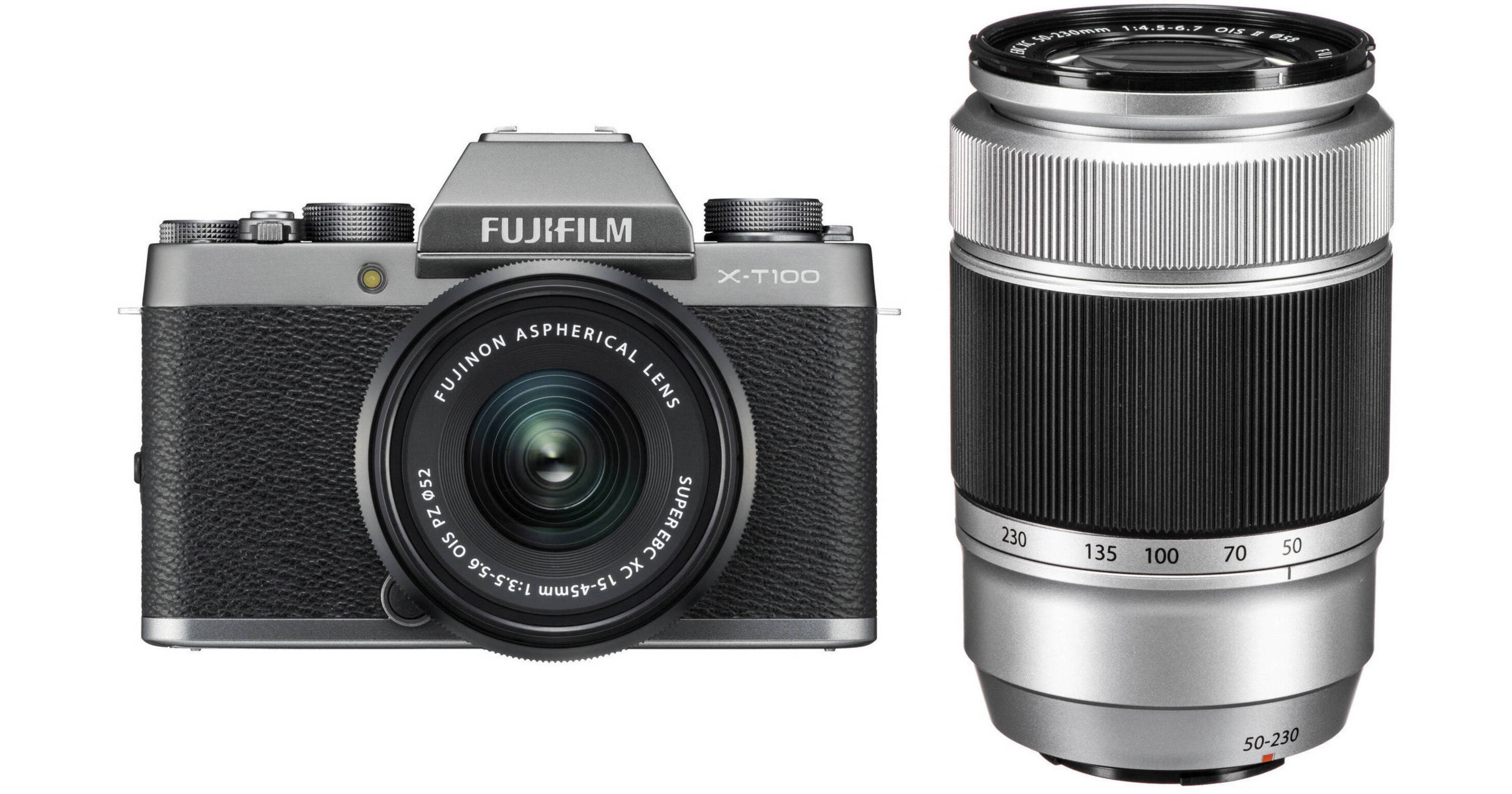 FUJIFILM X-T100 Camera with 15-45mm and 50-230mm Lens Kit