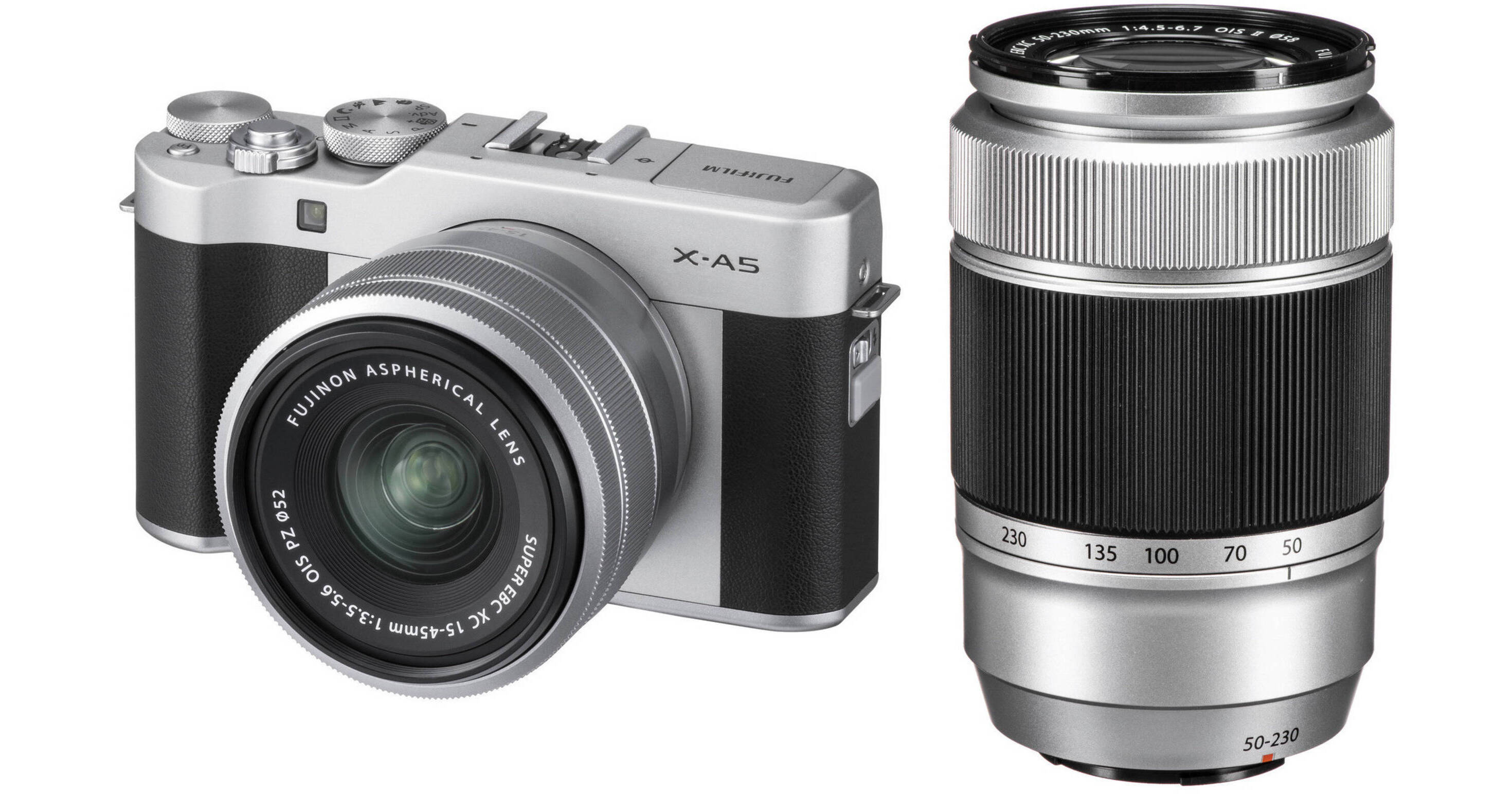 FUJIFILM XA5 Mirrorless Camera with 1545mm and 50230mm Lens