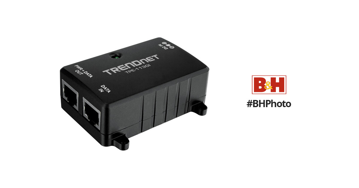 TrendNet Injecteur PoE Gigabit TPE-113GI - Switch et Commutateur TRENDnet  sur