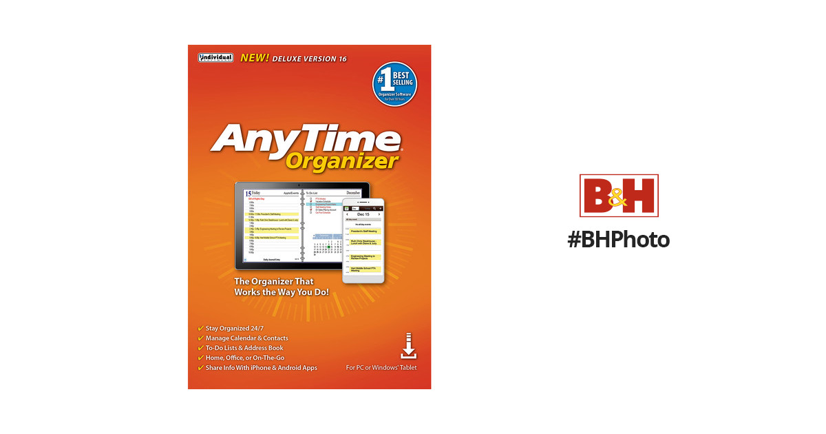 individual software anytime organizer deluxe 14