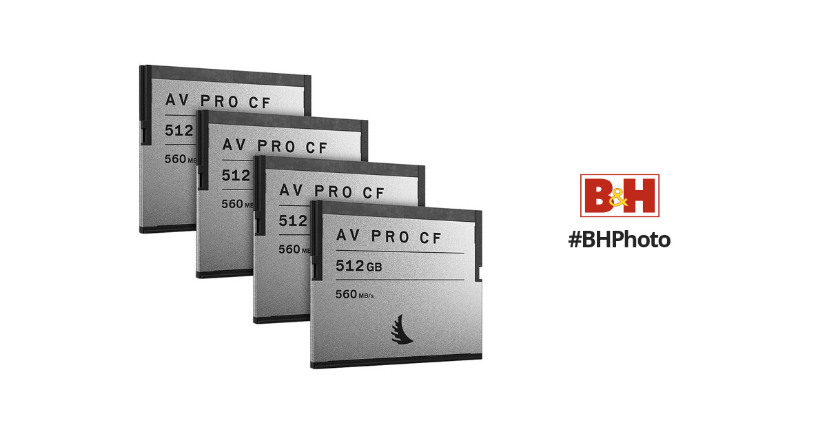 Angelbird 512GB AV Pro CF CFast 2.0 Memory Card AVP512CFX4 B&H