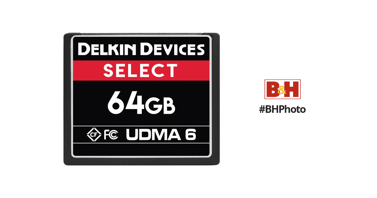 Delkin Devices 64GB Select CompactFlash UDMA 6 Memory Card 