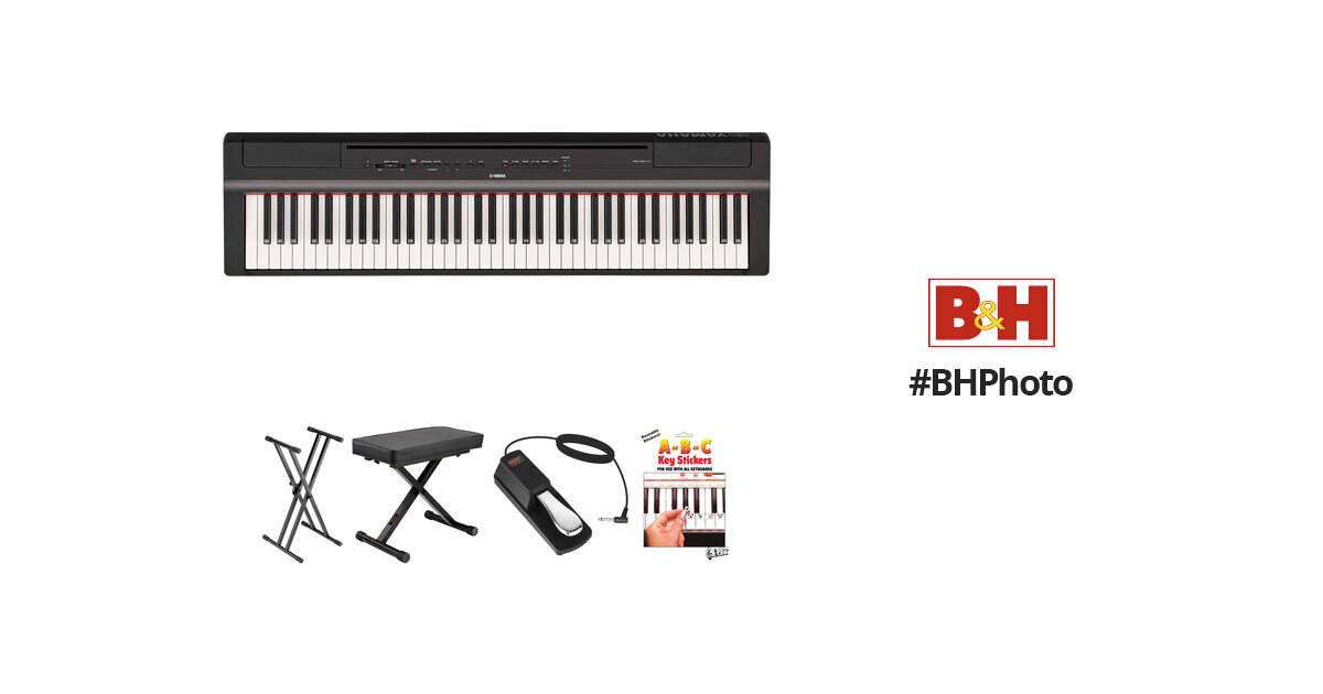 Yamaha P-121 73-Key Digital Piano and Essentials Kit (Black)