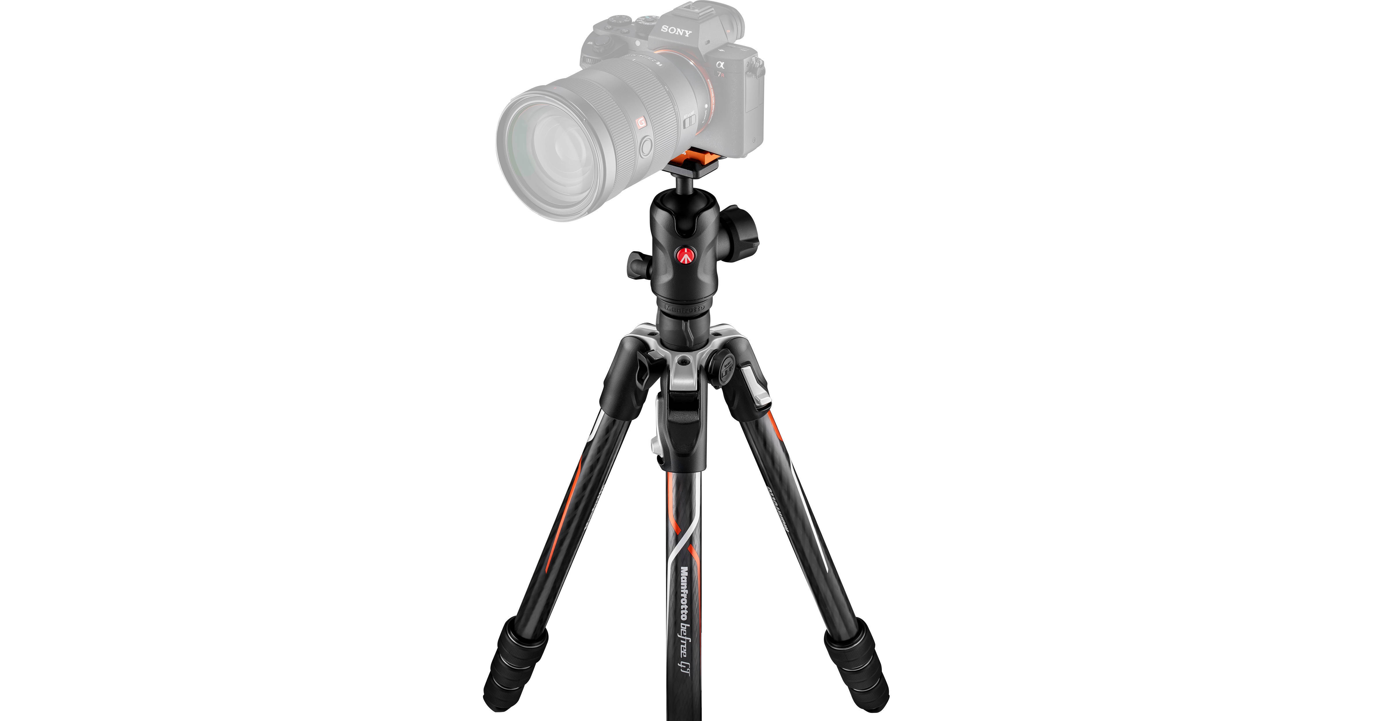 Manfrotto Befree GT Travel Carbon Fiber Tripod with 496 Ball Head for Sony  a Series Cameras (Black)