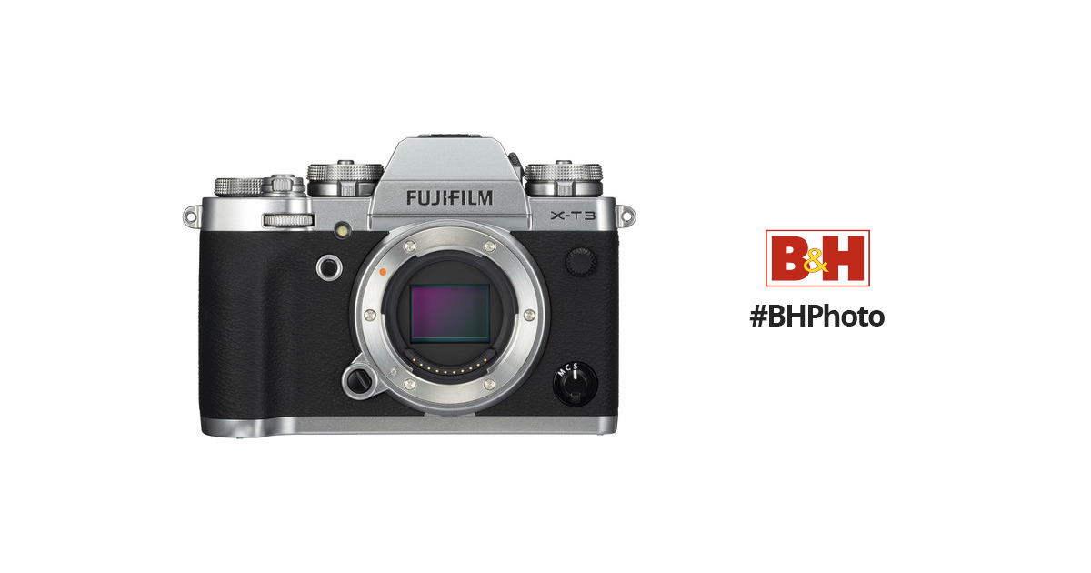 FUJIFILM X-T3 Mirrorless Camera (Silver) 16589058 B&H Photo Video