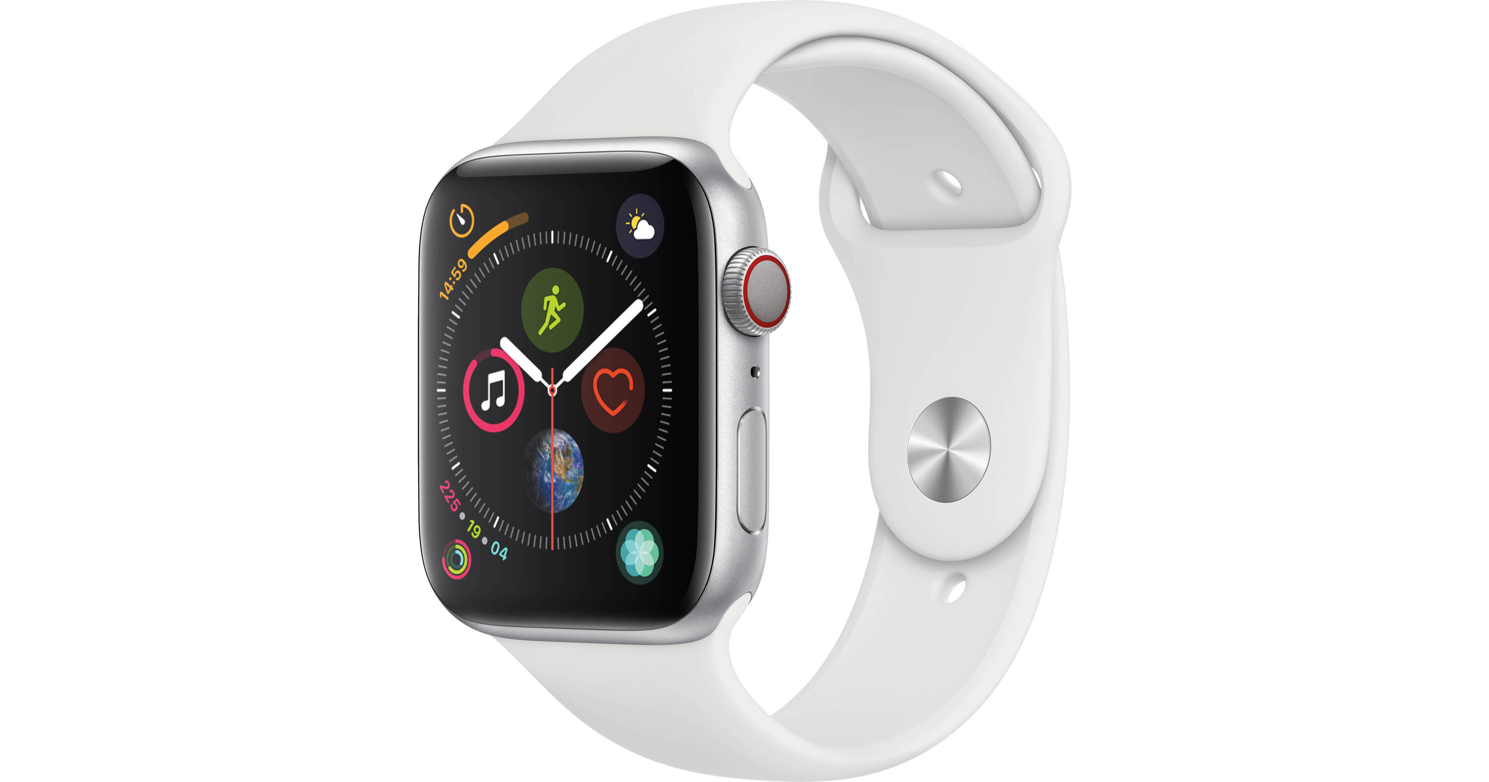 apple watch 4 44mm silver aluminum