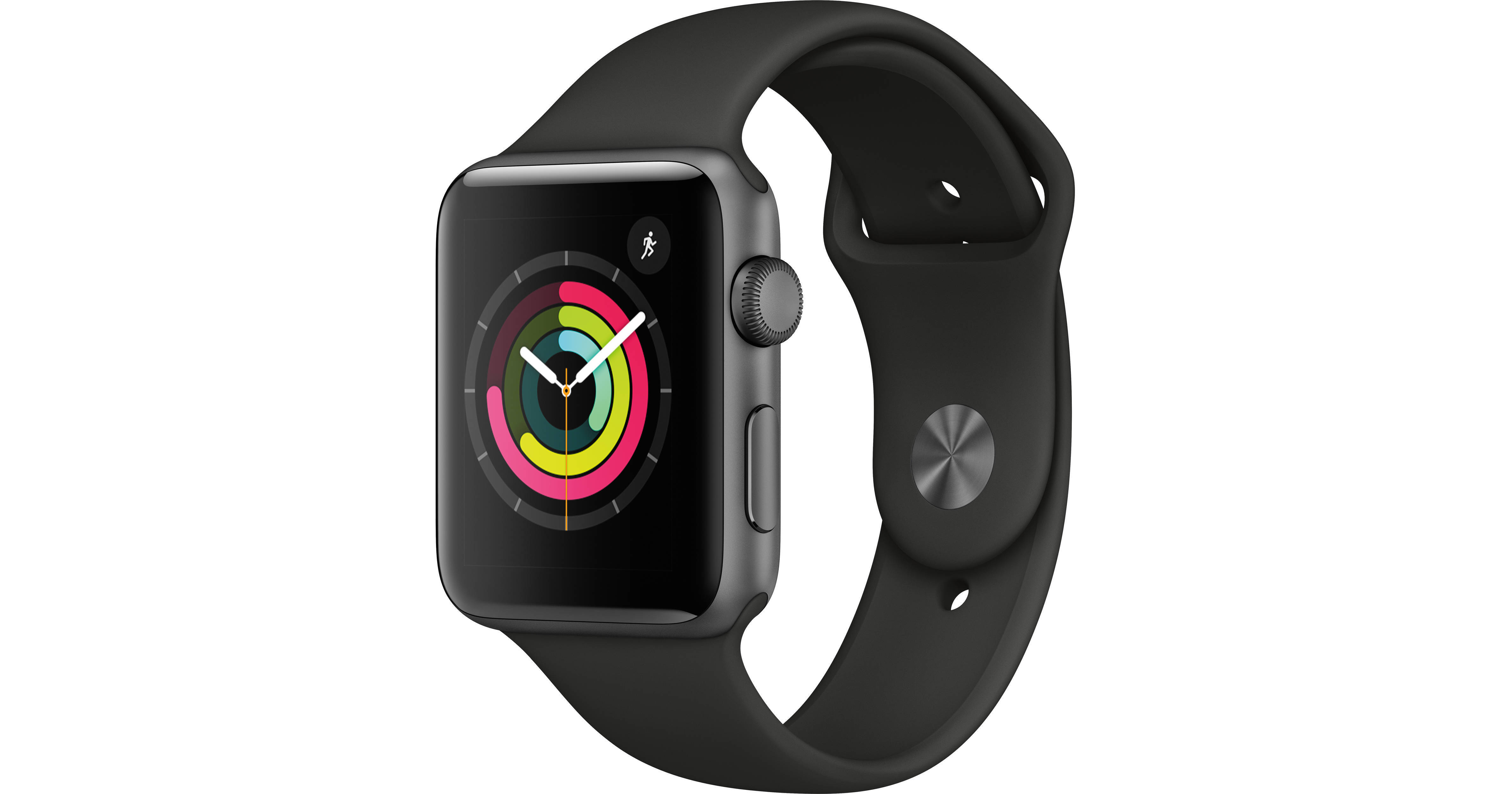 Apple Watch Series 3 42mm Smartwatch (GPS Only, Space Gray Aluminum Case, Black Sport Band)