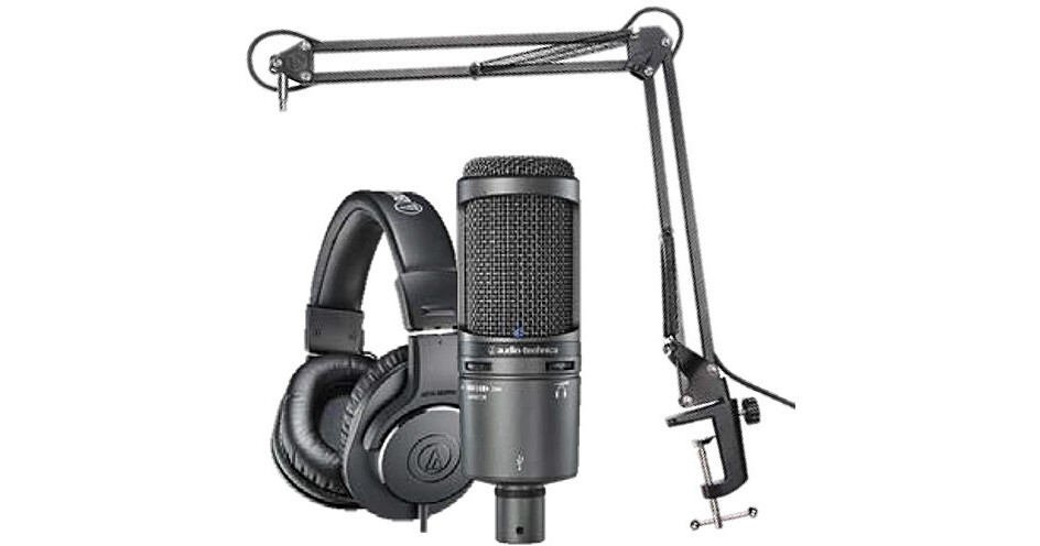 Audio Technica AT2020USB+PK Studio Recording Kit-USB  Microphone+Headphones+Boom 42005197101