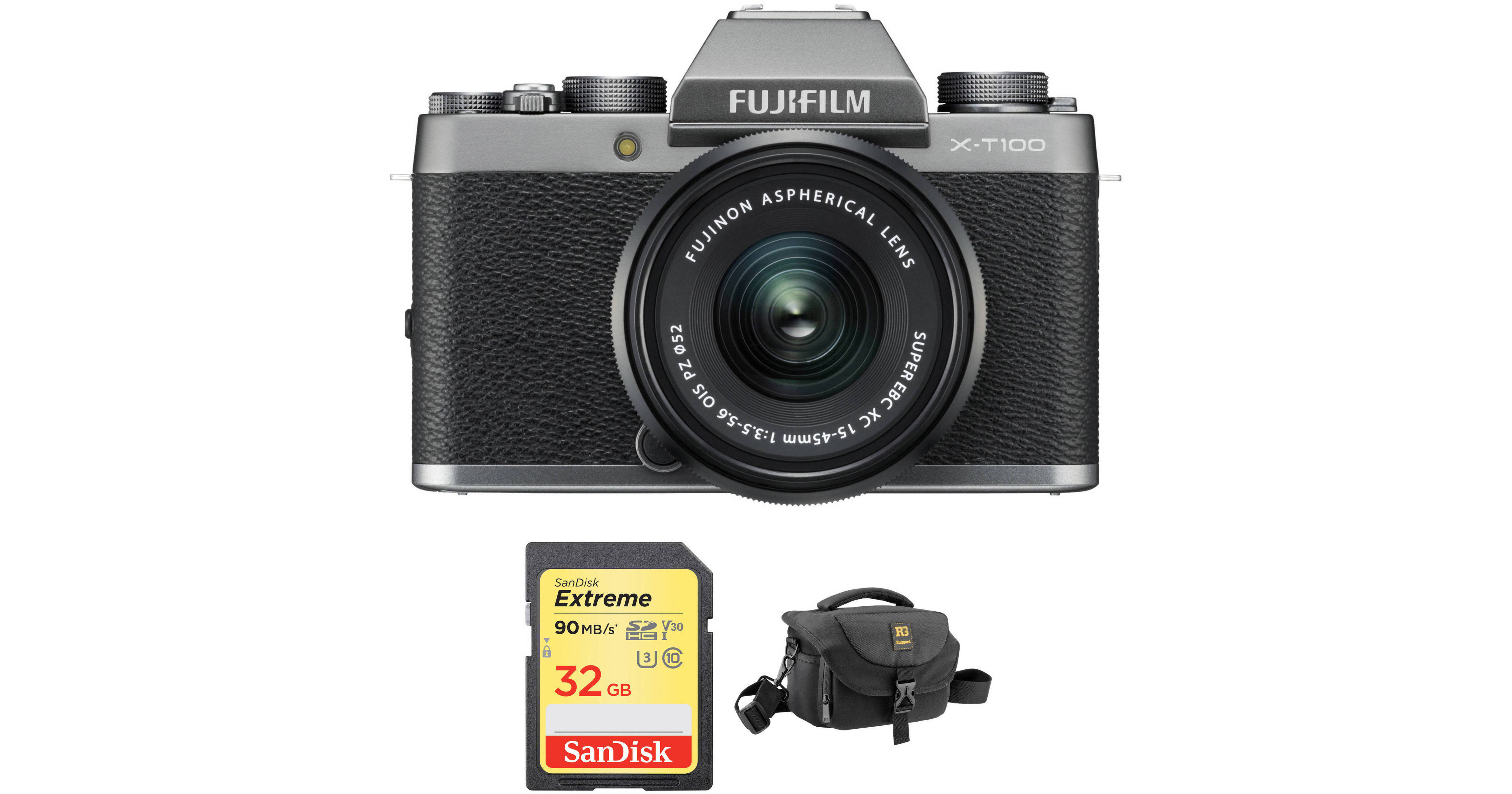 FUJIFILM X-T100 Mirrorless Digital Camera With 15-45mm Lens And