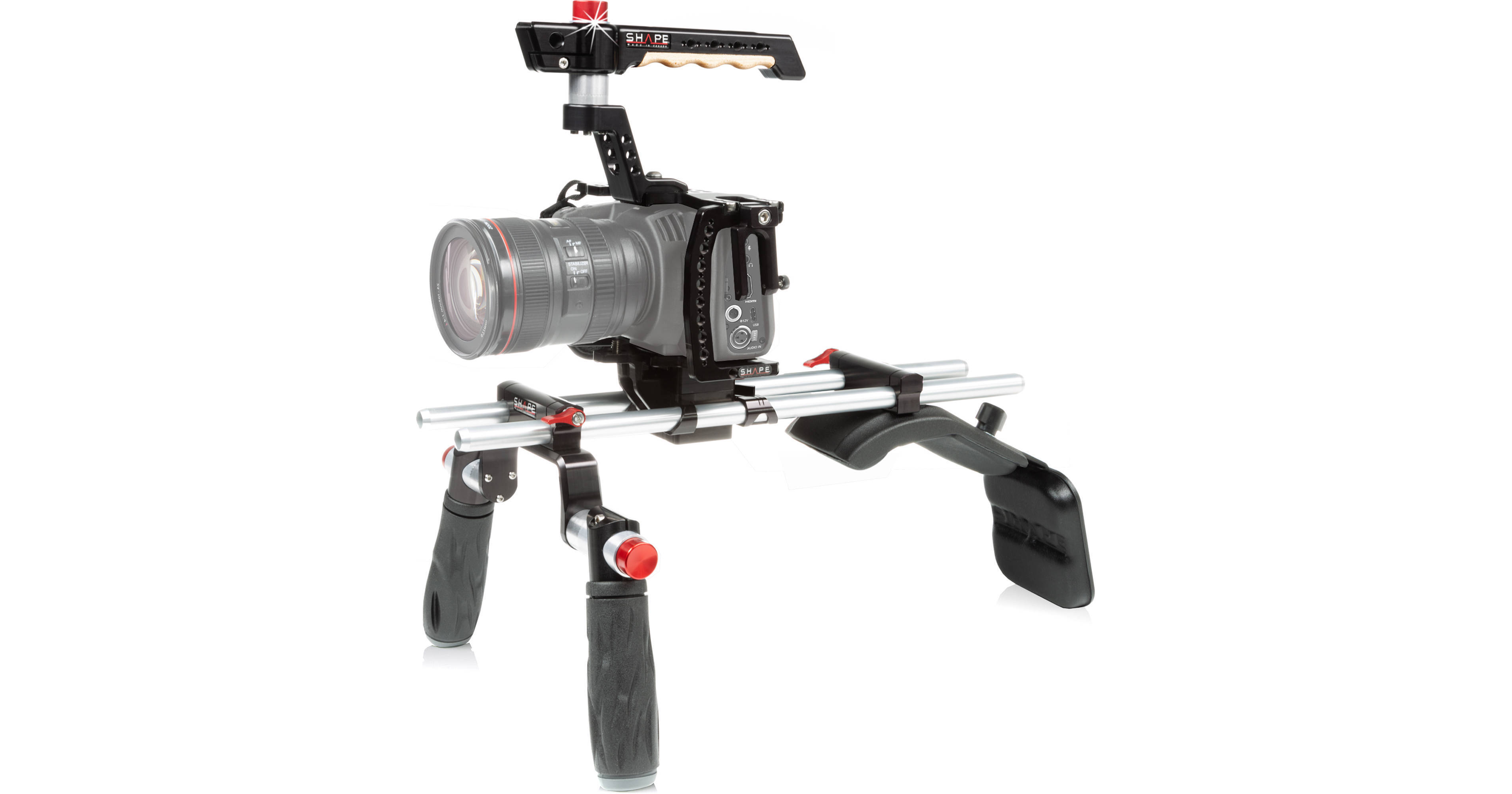 SHAPE Blackmagic Pocket cinema 4k, 6k offset shoulder mount - SHAPE