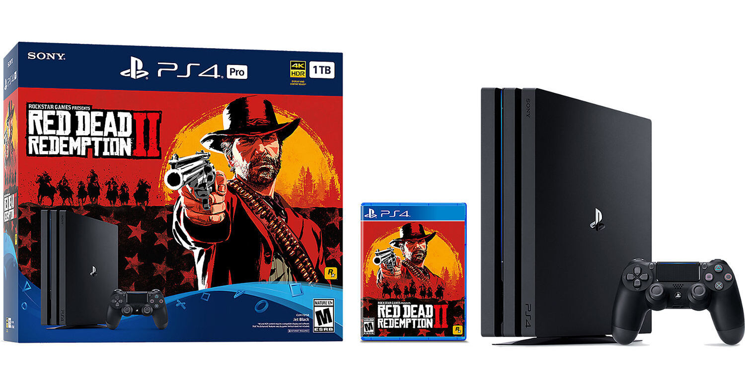 Sony PlayStation 4 Pro (1TB) Console with Red Dead Redemption 2 Bundle