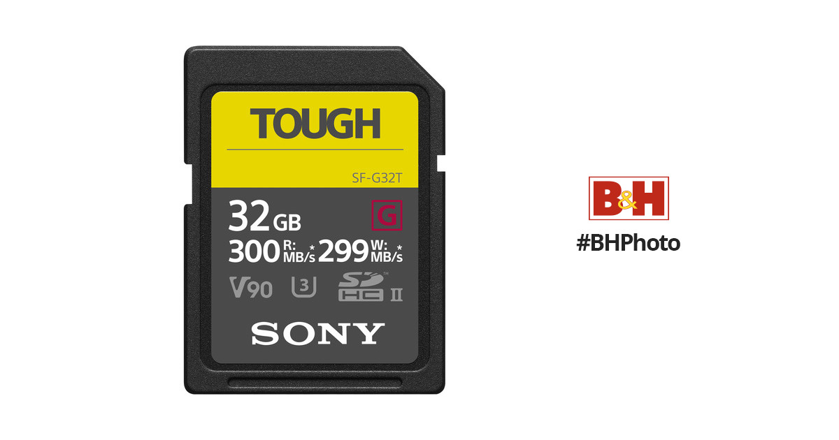Sony 32GB SF-G Tough Series UHS-II SDHC Memory Card SF-G32T/T1