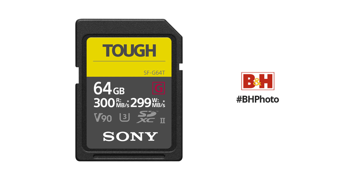 Sony 64GB SF-G TOUGH Series UHS-II SDXC Memory Card SF-G64T/T1