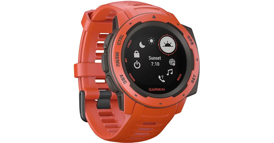 Garmin Instinct Outdoor GPS Watch (Flame Red) 010-02064-02 B&H