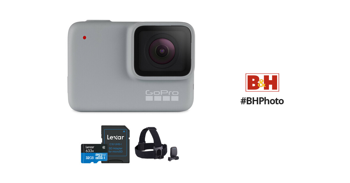 カメラ ビデオカメラ GoPro HERO7 White Kit with Head Strap and 32GB Card B&H Photo