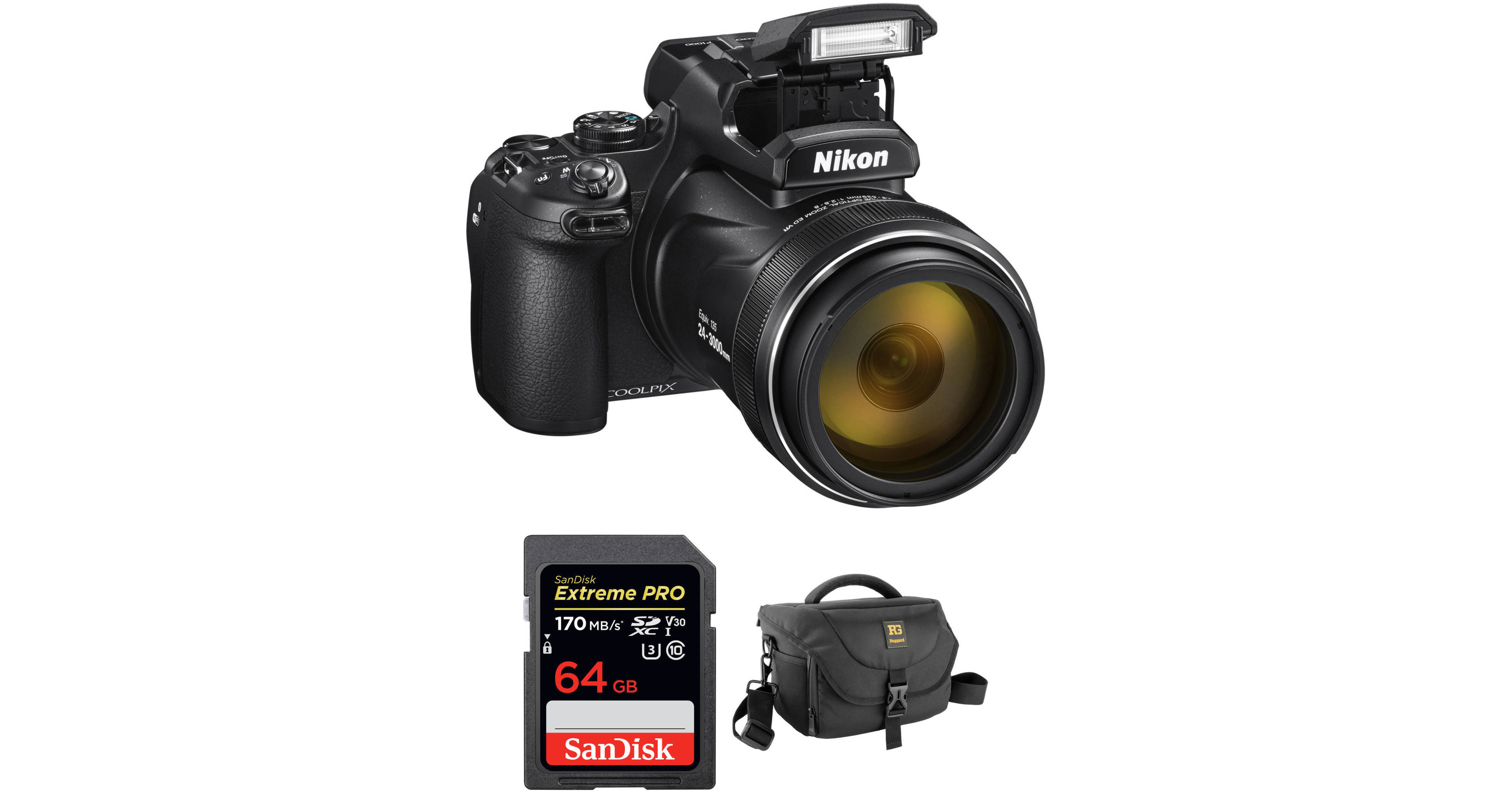 Nikon COOLPIX P1000 Digital Camera with Accessory Kit B&H Photo