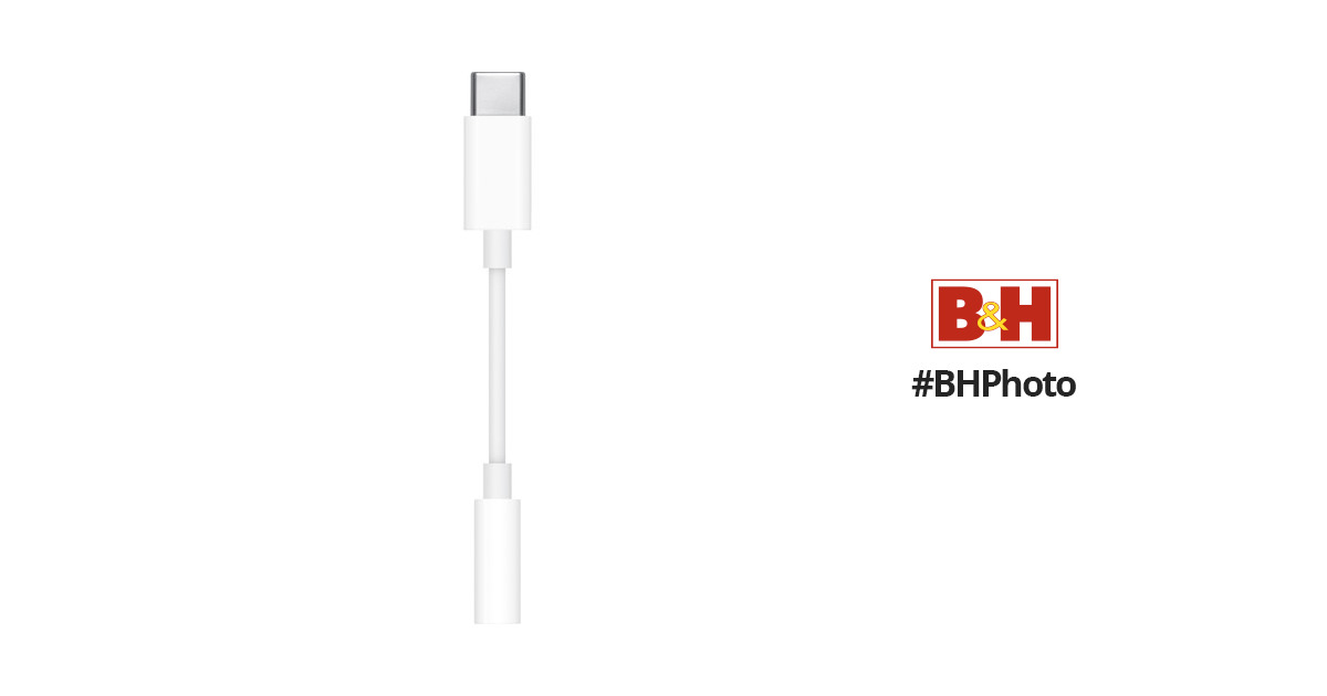 Apple USB Type-C to 3.5mm Headphone Jack Adapter MU7E2AM/A B&H
