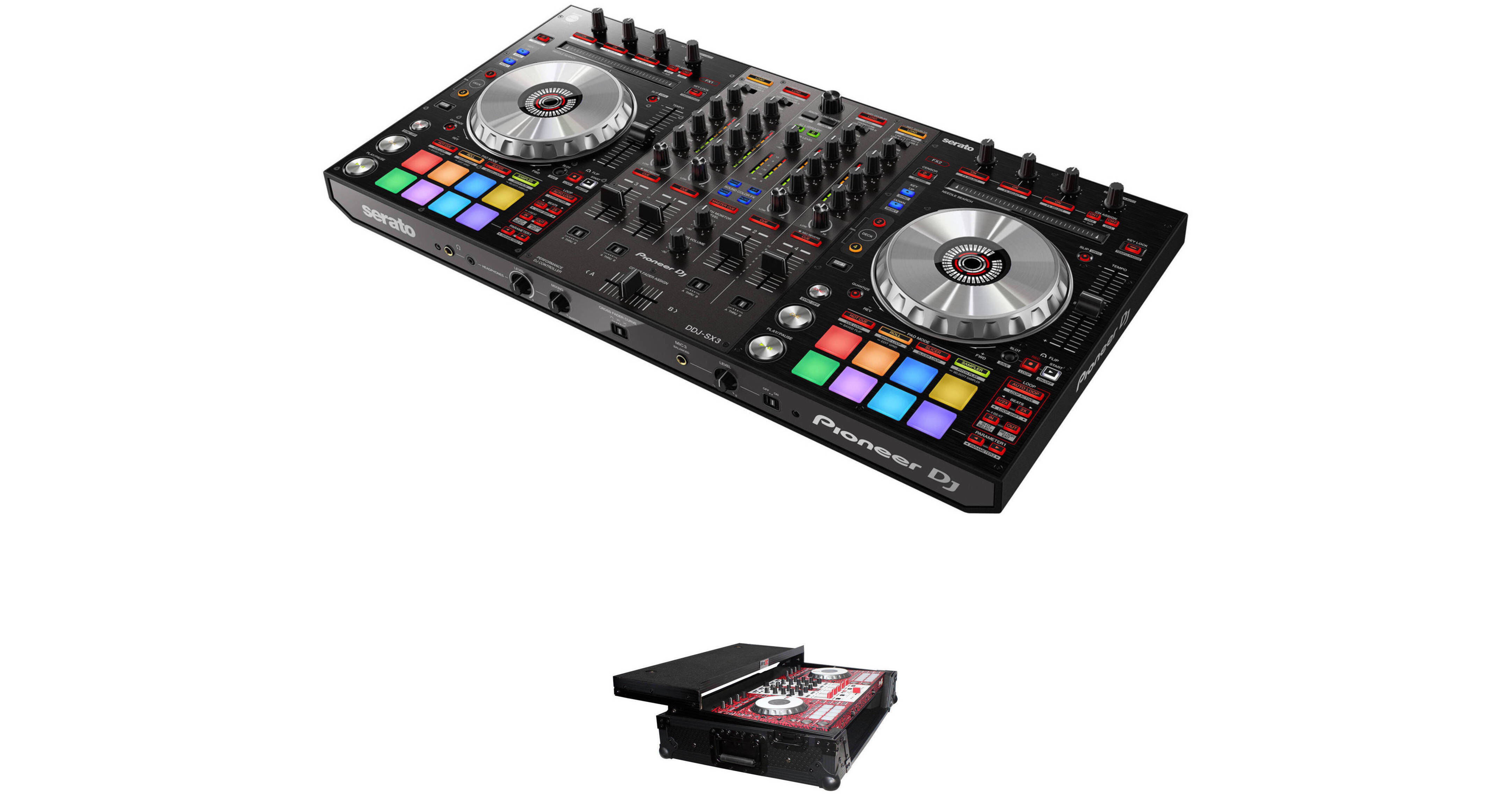 Pioneer DJ DDJ-SX3 Serato DJ Controller Kit With Flight Case