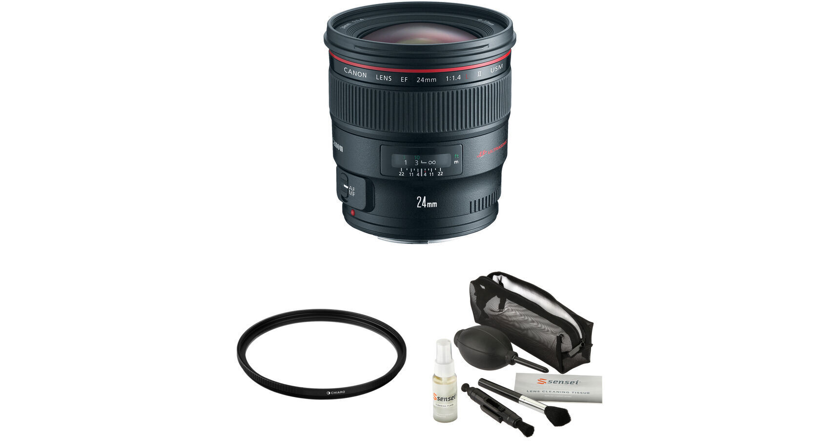 Canon EF 24mm f/1.4L II USM Lens with Accessories Kit B&H Photo