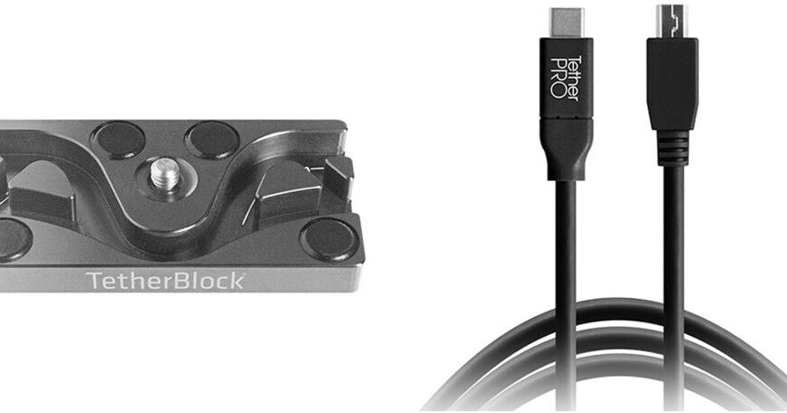 Tether Tools TetherPro USB Cable With TetherBLOCK Mounting Plate