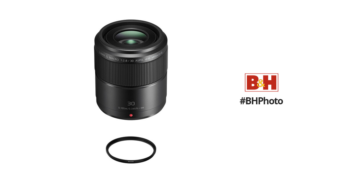 カメラ その他 Panasonic Lumix G Macro 30mm f/2.8 ASPH. MEGA O.I.S. Lens with UV Filter